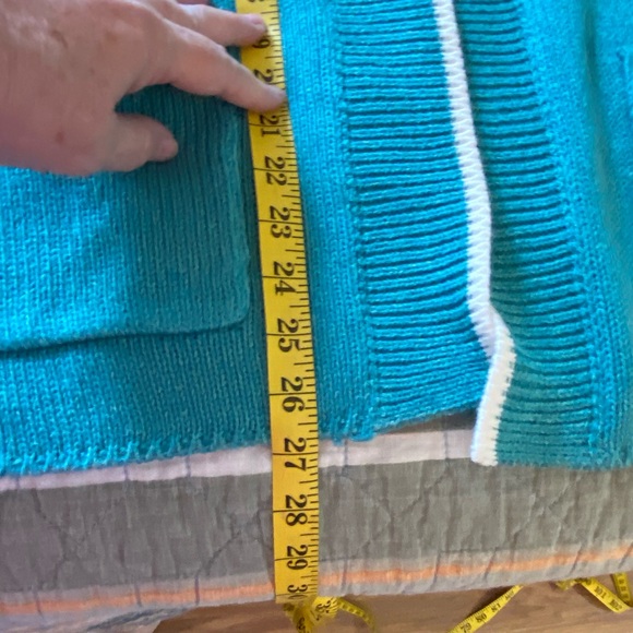 NWT Appleseed's Turquoise Cardigan Sweater Medium - Picture 10 of 10